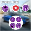 Picture of MEAJOO 6PCS Aluminum Dice Tire Valve Stem Caps, Universal Aluminium Alloy Dustproof Tire Valve Stem Covers for Cars, SUV, Trucks, Bikes, Motorcycles, Bicycles(Purple)