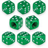 Picture of MEAJOO 8PCS Aluminum Dice Tire Valve Stem Caps, Universal Aluminium Alloy Dustproof Tire Valve Stem Covers for Cars, SUV, Trucks, Bikes, Motorcycles, Bicycles(Green)
