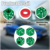 Picture of MEAJOO 8PCS Aluminum Dice Tire Valve Stem Caps, Universal Aluminium Alloy Dustproof Tire Valve Stem Covers for Cars, SUV, Trucks, Bikes, Motorcycles, Bicycles(Green)