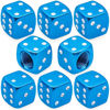 Picture of MEAJOO 8PCS Aluminum Dice Tire Valve Stem Caps, Universal Aluminium Alloy Dustproof Tire Valve Stem Covers for Cars, SUV, Trucks, Bikes, Motorcycles, Bicycles(Light Blue)
