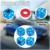 Picture of MEAJOO 8PCS Aluminum Dice Tire Valve Stem Caps, Universal Aluminium Alloy Dustproof Tire Valve Stem Covers for Cars, SUV, Trucks, Bikes, Motorcycles, Bicycles(Light Blue)