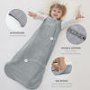Picture of Mosebears Unisex Baby Sleep Sack 1.0 TOG, Supersoft Rayon Made from Bamboo Wearable Blanket with 2-Way Zipper (Grey,0-6 Months)