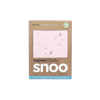 Picture of Happiest Baby SNOO Bassinet Fitted Sheet - 100% Organic Cotton Nursery Bedding - Fits SNOO Sleeper Crib Mattress (Rose Galaxy)