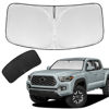 Picture of for Toyota Tacoma 2016-2023 2024 2025 Sun Shade Sunshade Windshield Cover - 4 Layers Front Window Shade Custom Fit Tacoma 2Dr 4Dr Pickup Sun Visor 240T Shade Blocks UV Rays Car Accessories