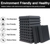 Picture of KTOESHEO 24 Pack Acoustic Panels,2" x 12" x 12"Sound Proof Foam Panels for Wall,Fireproof Absorbing Noise Cancelling Panels,to Absorb Noise and Eliminate Echoes. (24 black)