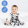 Picture of GUNTAIL Baby Sleep Sack 6-12 Months Baby Wearable Blanket 100% Rayon Cotton 2-Way Zipper Toddler Sleeping Sack，Comfy Soft Lightweight TOG 0.3（Cow Print）