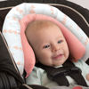 Picture of Travel Bug Baby & Toddler 2-in-1 Head Support Duo Head Support for Car Seats, Strollers & Bouncers (Pink/White)
