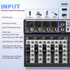 Picture of 6 Channel Audio Interface Sound Board Mixing Console 16-Bit DSP DJ Mixer Audio Reverb Effect +48V Phantom Bluetooth Studio Audio Mixer For Karaoke Studio Streaming Recording