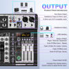 Picture of 6 Channel Audio Interface Sound Board Mixing Console 16-Bit DSP DJ Mixer Audio Reverb Effect +48V Phantom Bluetooth Studio Audio Mixer For Karaoke Studio Streaming Recording