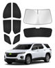 Picture of Canvcle Sunshades for Chevrolet/Chevy Traverse 2018-2023 Accessories Windshield Sun Shade Side Rear Window Shade Cover Sun Visor Shield Privacy Protection Keep Vehicle Cool Black 8PCS