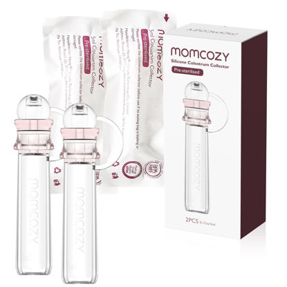 Picture of Momcozy Colostrum Collector Reusable Breast Milk Collector, Portable Colostrum Container Can be Feeding Baby, Multi-Use Collector BPA Free, 5ml-2pcs