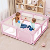 Picture of besuhot Baby Playpen for Toddler, Large Playpen for Babies 50" × 50" Baby Fence Playards, Kids Safety Play Pen Area for Indoor & Outdoor (Pink)