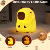 Picture of Okayera Cute Capybara Night Light, Silicone LED Animal Nursery Lamp with Portable USB Rechargeable Timer Dimmable, Perfect Birthday Christmas Easter Gifts for Kids, Best Home Bedroom Decor