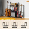 Picture of Guitar Stands Floor with 4 Guitar Holders, 3-Tier Guitar Stand Multiple Guitars, Guitar Rack with Amp Stand & Cloth Drawer, Multi Guitar Stand for Music Studio, Guitar Accessories gift for Music Lover