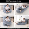 Picture of Jcickt Pregnancy Pillow J Shaped Full Body Pillow with Velvet Cover Grey Maternity Pillow for Pregnant Women,57 inch Full Body Pillows