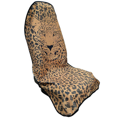 Picture of DECKALY Waterproof Sweating Car Seat Cover for Post Gym Workout, Running, Swimming, Beach and Hiking, Universal Fit Non-Slip Bucket Seat Protector for Cars SUV Trucks, Machine Washable (Jaguar)