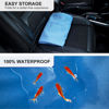 Picture of DECKALY Waterproof Sweating Car Seat Cover for Post Gym Workout, Running, Swimming, Beach and Hiking, Universal Fit Non-Slip Bucket Seat Protector for Cars SUV Trucks, Machine Washable (Light Blue)