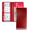 Picture of Car Registration and Insurance Card Holder - Leather Vehicle Glove Box Automobile Documents Paperwork Wallet Case Organizer for ID, Driver's License, Key Contact Information Cards