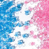 Picture of Mini Pacifiers for Baby Shower Game, 150 Plastic Pacifiers for Baby Shower Decoration, Cute Baby Shower Pacifiers, Gender Reveal Party Table Scatter/Hunt Baby Shower Game Props(75 Blue + 75 Pink)