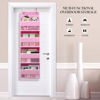 Picture of Over Door Organizer with 4 Large Capacity Pockets, Heavy Duty Hanging Organizer Storage for Closet Bathroom Nursery Bedroom Dorm, Toys Cosmetics Sundries and Baby Essentials, Pink
