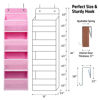 Picture of Over Door Organizer with 4 Large Capacity Pockets, Heavy Duty Hanging Organizer Storage for Closet Bathroom Nursery Bedroom Dorm, Toys Cosmetics Sundries and Baby Essentials, Pink