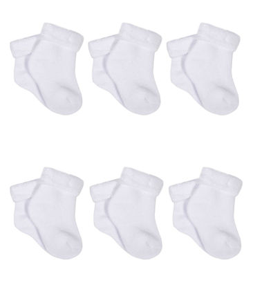Picture of Gerber Baby 6-Pair Sock, White, 18 Months