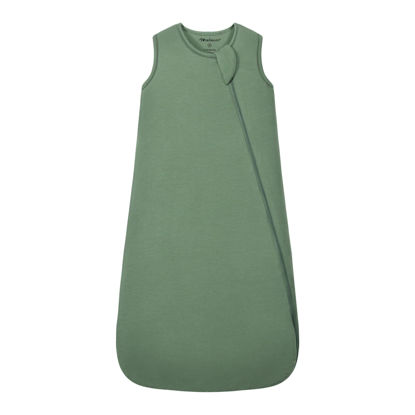 Picture of Mosebears Unisex Rayon Made from Bamboo Sleep Sack with 2-Way Zipper,2.5 Tog Baby Winter Sleep Sack (Dark Green,6-18 Months)