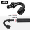 Picture of EVIL ENERGY 4AN 150 Degree Push Lock Hose Fitting End Black