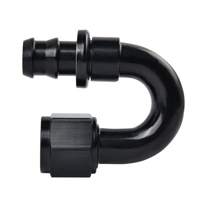 Picture of EVIL ENERGY 4AN 180 Degree Push Lock Hose Fitting End Black
