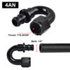Picture of EVIL ENERGY 4AN 180 Degree Push Lock Hose Fitting End Black