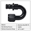 Picture of EVIL ENERGY 4AN 180 Degree Push Lock Hose Fitting End Black