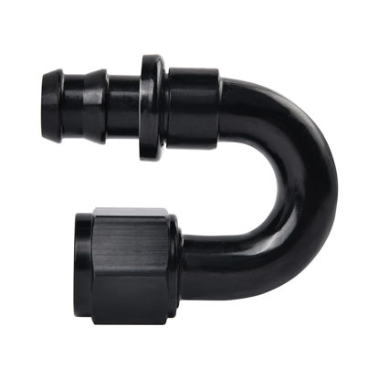 Picture of EVIL ENERGY 12AN 180 Degree Push Lock Hose Fitting End Black