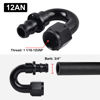 Picture of EVIL ENERGY 12AN 180 Degree Push Lock Hose Fitting End Black
