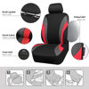 Picture of CAR PASS Line Rider Sporty Front Seat Covers,Red Car Seat Covers Two Front Seats Only, Airbag Compatible,Universal Fit Sedans,Cars,Vans,SUV,Truck(Black and Red)