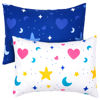 Picture of UOMNY Toddler Pillowcases for Girls 13X18 12x16 14x19 Star Baby Pillow Case 2 Pack Small Pillow Covers for Travel Pillow Blue White