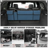 Picture of AUCELI Car Trunk Organizer, Backseat Hanging Large Storage with Adjustable Straps, Waterproof Collapsible Cargo Bag with 4 Pockets, Sturdy Space Saver Frees Trunk Floor for SUV, Truck, MPV