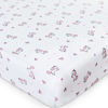 Picture of Crib Sheets Girl 4-Pack, Fitted Crib Sheets 52'' x 28'' for Standard Crib & Toddler Mattress, Soft and Breathable Material, Baby Girl Crib Sheets Neutral, Pink