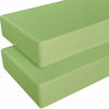 Picture of NTBAY 2 Pack 100% Brushed Microfiber Fitted Crib Sheet, Super Soft and Cozy 28x52 Crib Sheet for Standard Crib and Toddler Mattresses, Boys, Girls, Unisex, Green, 28x52 Inches