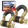 Picture of Nilight 2 Pack 3/4" D-Ring Shackle with 7/8" Screw Pin 41,887lbs Break Strength, Heavy Duty Off Road Recovery Shackle with Isolators Washers for Use with Tow Strap, Winch, Off-Road Truck Vehicle