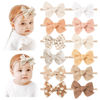 Picture of Niceye Baby Girl Bows and Headbands, Stretchy Nylon Hairbands Hair Bows for Newborns, Infants, Toddlers - Handmade Baby Hair Accessories for Girls