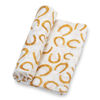 Picture of LollyBanks Swaddle Blanket | 100% Muslin Cotton | Gender Neutral Newborn and Baby Nursery Essentials for Girls and Boys, Registry | Cowboy Boot and Horseshoe 2 Pack