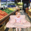 Picture of Shopping Cart Cover for Baby/Toddler with Pillow, 2-in-1 Cotton High Chair Cover, Sturdy Stay, Easy Attach & Remove, fit Cellphone Holder & Toy Loops, Perfect for Girl (Pink Strip Star)