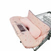 Picture of Shopping Cart Cover for Baby/Toddler with Pillow, 2-in-1 Cotton High Chair Cover, Sturdy Stay, Easy Attach & Remove, fit Cellphone Holder & Toy Loops, Perfect for Girl (Pink Strip Star)