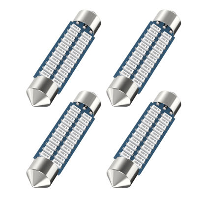 Picture of Serundo Auto Red 578 Led Festoon Bulb 211-2 Led Car Bulb 41mm 42mm 1.65in 212-2 Bulb for Car Map Light Dome Light, 22SMD 3014 Chips Interior Led Festoon Bulb,Pack of 4pcs