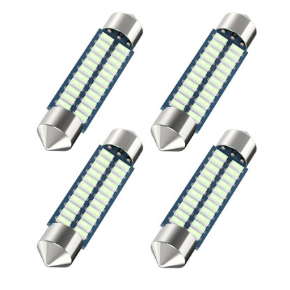 Picture of Serundo Auto 578 Led Festoon Bulb 211-2 Led Car Bulb 41mm 42mm 1.65in 212-2 Bulb for Car Map Light Dome Light, 22SMD 3014 Chips Interior Led Festoon Bulb,Pack of 4pcs Ice Blue Color