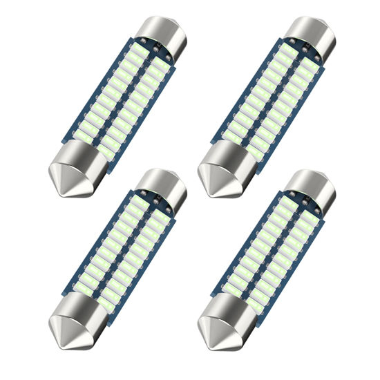 Picture of Serundo Auto 578 Led Festoon Bulb 211-2 Led Car Bulb 41mm 42mm 1.65in 212-2 Bulb for Car Map Light Dome Light, 22SMD 3014 Chips Interior Led Festoon Bulb,Pack of 4pcs Ice Blue Color