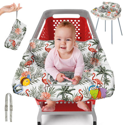 Picture of Baby Shopping Cart Cover PILLANI, High Chair Cover for Restaurant Seat, Grocery Cart Cover for Baby Girl, Cotton Buggy Covers for Babies,Shopping Cart Cover, Registry Items Search, Cart Hammock Infant