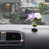 Picture of Levvohd Sun Flower Car Dashboard Decorations, Dashboard Bobbleheads Knitted Flowers for Women Car Ornament Accessories (Handmade White)