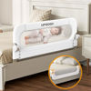 Picture of UPGOGO Folding Bed Rail for Toddlers,Safety Baby Bed Rail Guard,Kid Bed Rail with Reinforced Anchor Safety System,Bed Rail for Baby Fit Bunk,Full Size,Queen,King,Twin(White,43"x23.6")