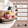 Picture of HiChen Dog Toy Basket Small Baskets for Gifts, Woven Storage Basket for Towels, Baby Basket for Nursery, Dog Toy Bin for Living Room, Toy Storage Organizer Bins, 12 x 8 x 5 inches